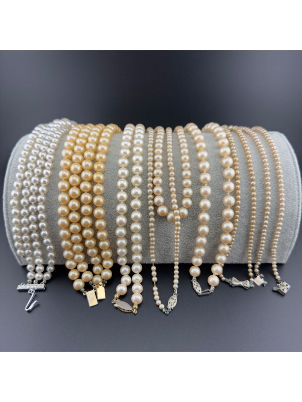 Vintage Pearl Necklaces Repair Lot Broken Repurpose